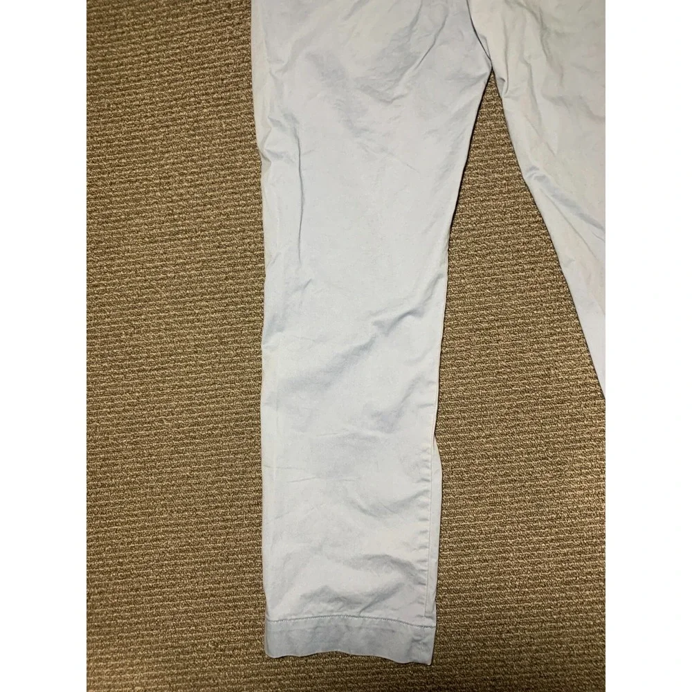 Polo Ralph Lauren Mens Classic Fit Flat Front Chino Blue Pants 34x32 Cotton